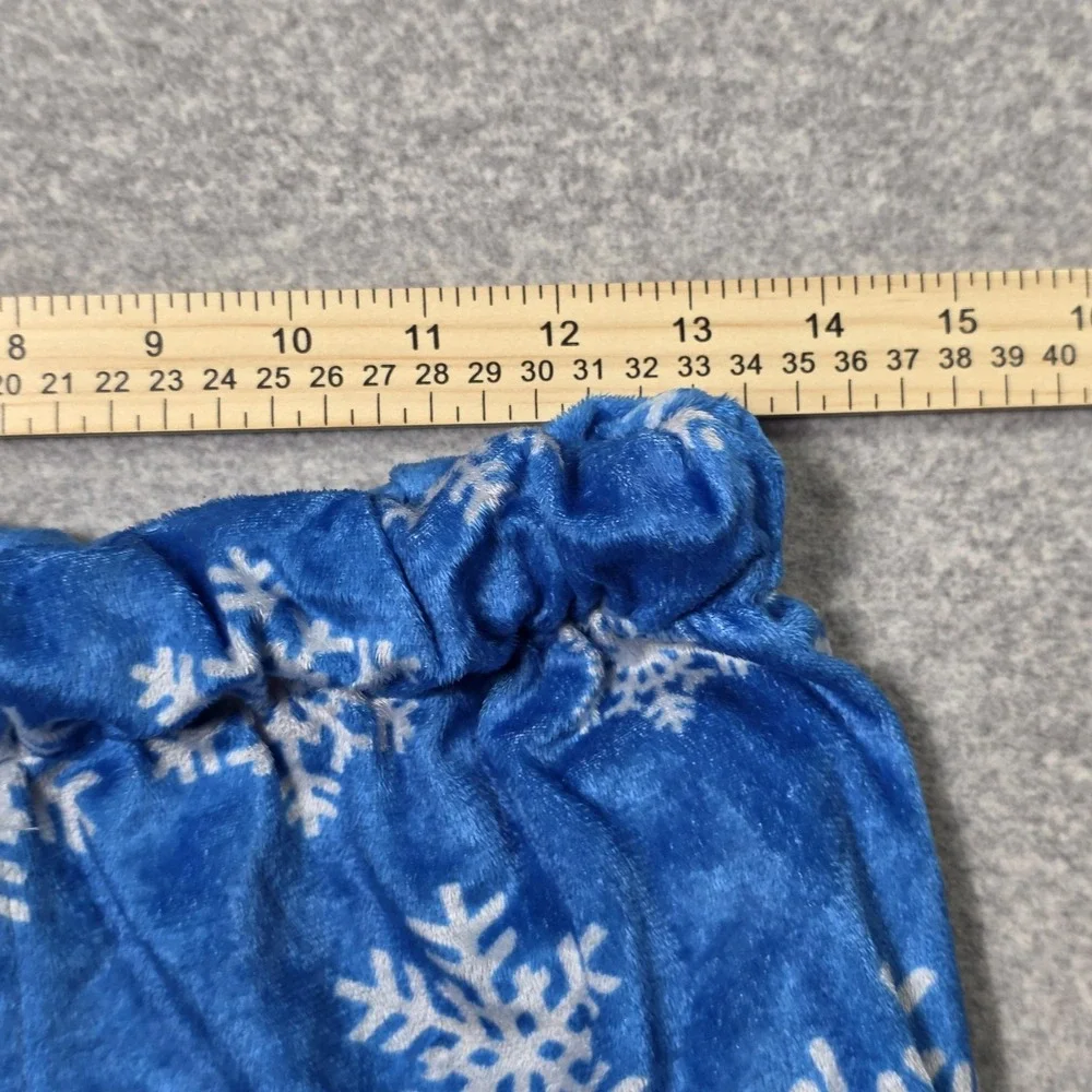 Preswick & Moore Pajama Pants Mens Medium Blue Snowflake Fleece Lounge Winter